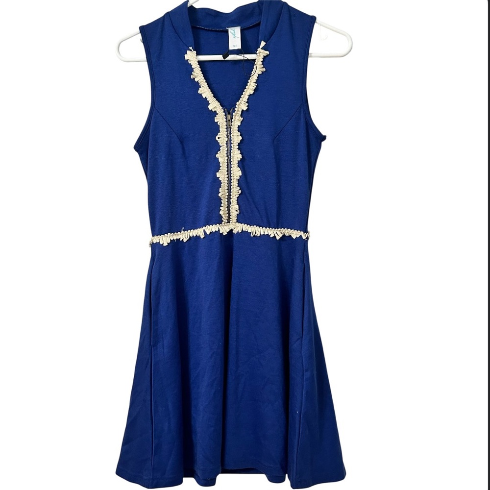 Vfish Sleeveless Fit & Flare V-neck Royal Blue Dress Women’s Size XS